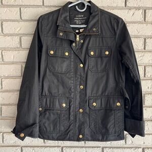 J.Crew Relaxed Boyfriend Field Jacket Black Women’s Size S Chore Utility